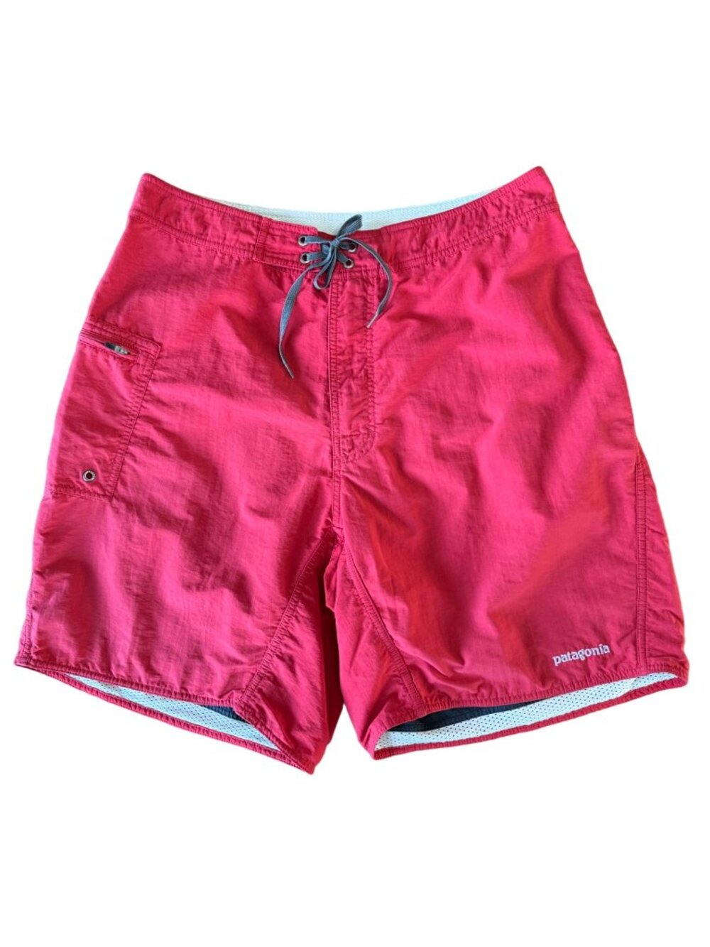PATAGONIA Board Shorts Mens 34 Red Swim Trunks Lined Surf Boardshorts